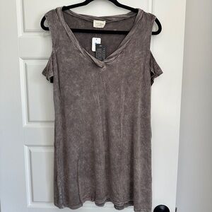 1.4.3. Story by Line Up Brown Sleeveless Tunic Top